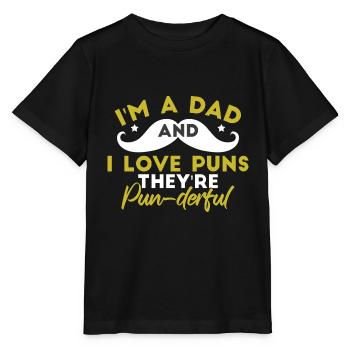 Dad Pun - Stanley/Stella MINI CREATOR Kids’ T-Shirt - black - Front - Mikhail (115cm)