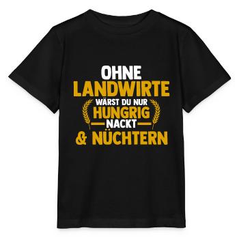 Landwirtschaft Bauer Landwirt - Stanley/Stella Kinder T-Shirt MINI CREATOR  - Schwarz - Vorne - Mikhail (115cm)