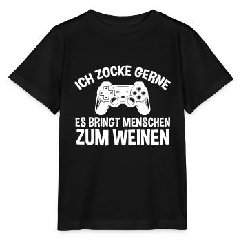 Zocker Zocken Gamer - Stanley/Stella Kinder T-Shirt MINI CREATOR  - Schwarz - Vorne - Mikhail (115cm)