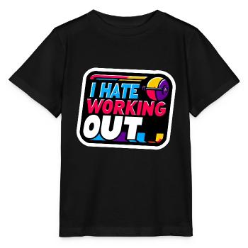 I Hate Working Out 8 - Stanley/Stella MINI CREATOR Kids’ T-Shirt - black - Front - Mikhail (115cm)