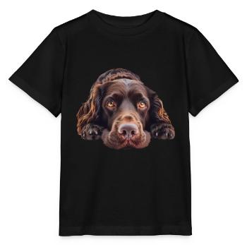 Épagneul des champs - T-shirt bio MINI CREATOR Stanley/Stella Enfant - noir - Devant - Mikhail (115cm)