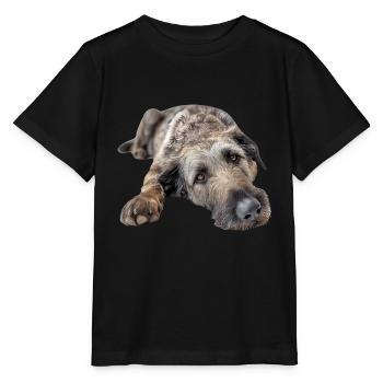 Irish Wolfhound - Stanley/Stella Kinder T-Shirt MINI CREATOR  - Schwarz - Vorne - Mikhail (115cm)