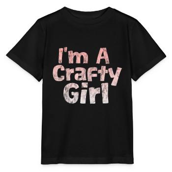I'm A Crafty Girl 3 - Stanley/Stella Kinder T-Shirt MINI CREATOR  - Schwarz - Vorne - Mikhail (115cm)
