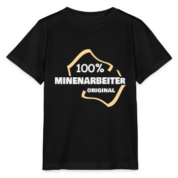 Profession : Mineur - T-shirt bio MINI CREATOR Stanley/Stella Enfant - noir - Devant - Mikhail (115cm)