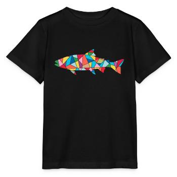 Trout Fishing Fish Angler Trout - Stanley/Stella MINI CREATOR Kids’ T-Shirt - black - Front - Mikhail (115cm)