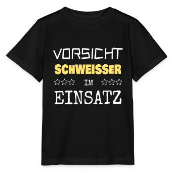 Profession Soudeur - T-shirt bio MINI CREATOR Stanley/Stella Enfant - noir - Devant - Mikhail (115cm)