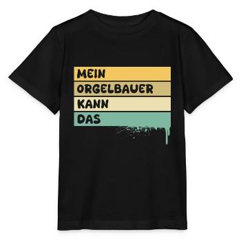Profession : Facteur d’orgues - T-shirt bio MINI CREATOR Stanley/Stella Enfant - noir - Devant - Mikhail (115cm)