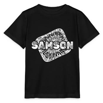 Samson als Geburt - Stanley/Stella Kinder T-Shirt MINI CREATOR  - Schwarz - Vorne - Mikhail (115cm)