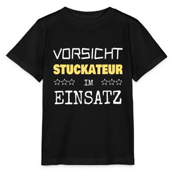 Gift for plasterer - Stanley/Stella MINI CREATOR Kids’ T-Shirt - black - Front - Mikhail (115cm)