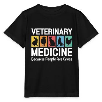 Médecine vétérinaire parce que les gens sont des vétérinaires grossiers - T-shirt bio MINI CREATOR Stanley/Stella Enfant - noir - Devant - Mikhail (115cm)