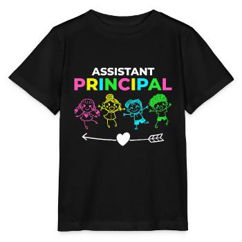 Chef d’établissement Directeur Directeur Directeur de la direction de l’école - T-shirt bio MINI CREATOR Stanley/Stella Enfant - noir - Devant - Mikhail (115cm)