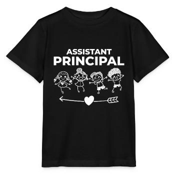 Chef d’établissement Directeur Directeur Directeur de la direction de l’école - T-shirt bio MINI CREATOR Stanley/Stella Enfant - noir - Devant - Mikhail (115cm)