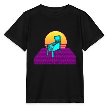 Pinball Machine Retro Vintage Arcade Spiel Liebhab - Stanley/Stella Kinder T-Shirt MINI CREATOR  - Schwarz - Vorne - Mikhail (115cm)
