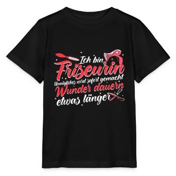 Friseurin Hairstylistin Friseursalon - Stanley/Stella Kinder T-Shirt MINI CREATOR  - Schwarz - Vorne - Mikhail (115cm)