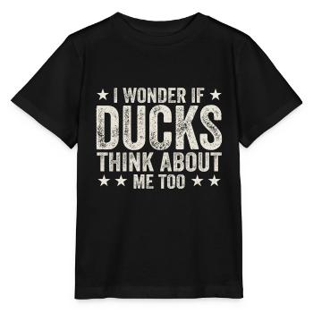 Funny Wonder If Rubber Ducks Think About Me Too Du - Stanley/Stella Kinder T-Shirt MINI CREATOR  - Schwarz - Vorne - Mikhail (115cm)