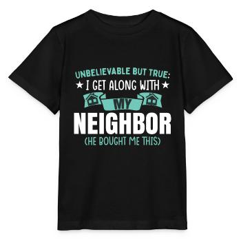 Neighborhood Community Neighbor Funny Village - Stanley/Stella MINI CREATOR Kids’ T-Shirt - black - Front - Mikhail (115cm)