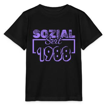 Travailleur social 1988 - T-shirt bio MINI CREATOR Stanley/Stella Enfant - noir - Devant - Mikhail (115cm)