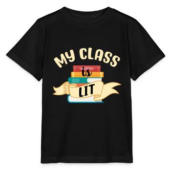 Meine Klasse ist Literatur - Stanley/Stella Kinder T-Shirt MINI CREATOR  - Schwarz - Vorne - Mikhail (115cm)