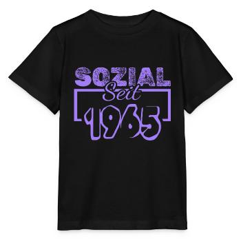 Travailleur social 1965 - T-shirt bio MINI CREATOR Stanley/Stella Enfant - noir - Devant - Mikhail (115cm)