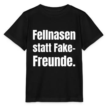 Furry noses instead of fake friends - Stanley/Stella MINI CREATOR Kids’ T-Shirt - black - Front - Mikhail (115cm)