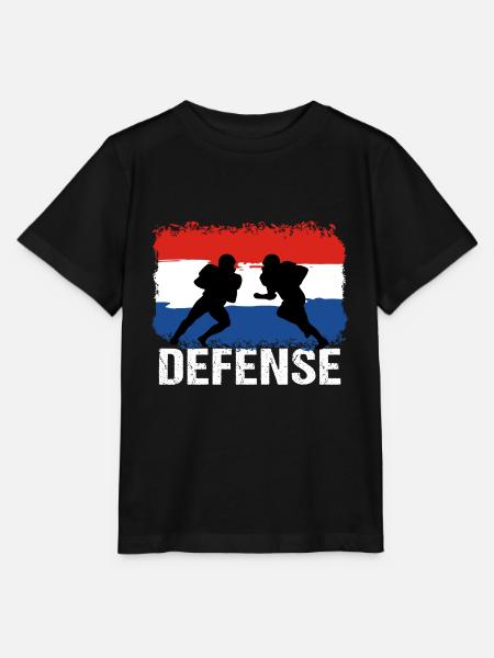 American Football Niederlande Defense - Stanley/Stella Kinder T-Shirt MINI CREATOR  - Schwarz