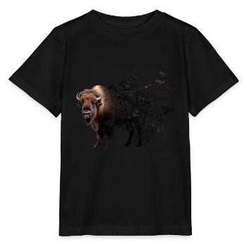 Bison - Stanley/Stella Kinder T-Shirt MINI CREATOR  - Schwarz - Vorne - Mikhail (115cm)