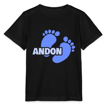 Geburt Andon - Stanley/Stella Kinder T-Shirt MINI CREATOR  - Schwarz - Vorne - Mikhail (115cm)