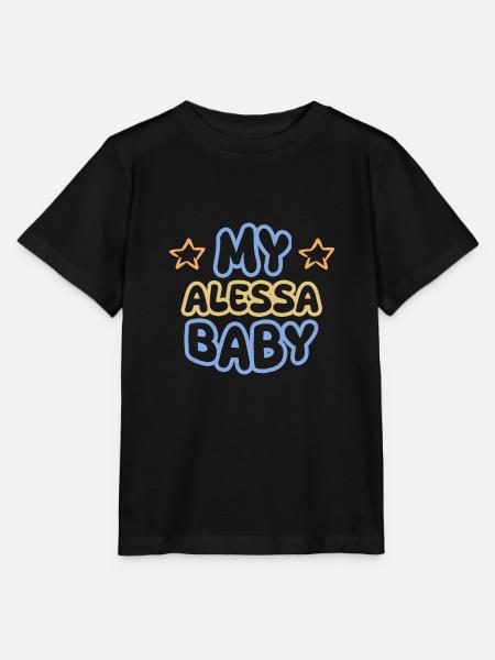 Vorname Alessa - Stanley/Stella Kinder T-Shirt MINI CREATOR  - Schwarz