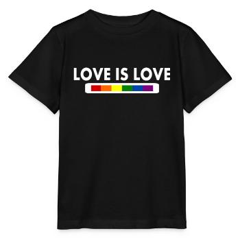 Love is love - T-shirt bio MINI CREATOR Stanley/Stella Enfant - noir - Devant - Mikhail (115cm)