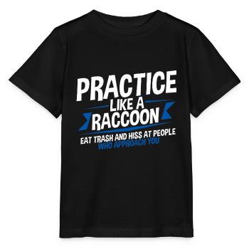 Practice Self-Care Like A Raccoon 4 - Stanley/Stella Kinder T-Shirt MINI CREATOR  - Schwarz - Vorne - Mikhail (115cm)