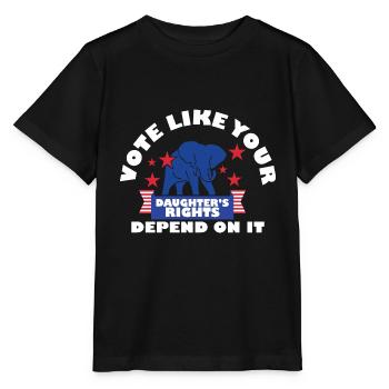 Votez comme les droits de votre fille - T-shirt bio MINI CREATOR Stanley/Stella Enfant - noir - Devant - Mikhail (115cm)
