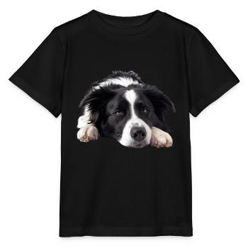 Border Collie - T-shirt bio MINI CREATOR Stanley/Stella Enfant - noir - Devant - Mikhail (115cm)