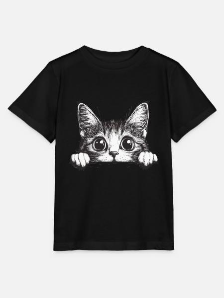 Katze - Stanley/Stella Kinder T-Shirt MINI CREATOR  - Schwarz