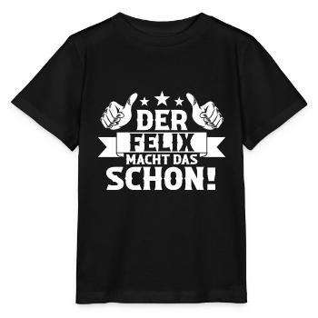 Felix - Stanley/Stella Kinder T-Shirt MINI CREATOR  - Schwarz - Vorne - Mikhail (115cm)
