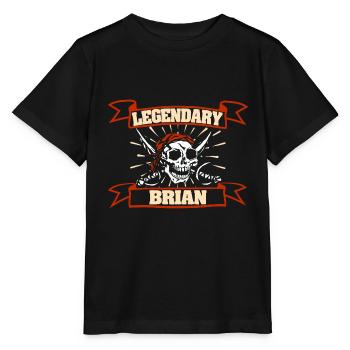 Tête de pirate Brian - T-shirt bio MINI CREATOR Stanley/Stella Enfant - noir - Devant - Mikhail (115cm)