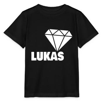 Gift for Lukas - Stanley/Stella MINI CREATOR Kids’ T-Shirt - black - Front - Mikhail (115cm)