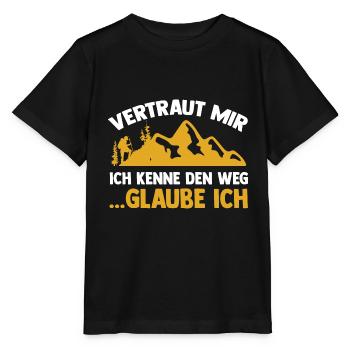 Bergsteiger Wald Bergwandern Wanderer Wandern - Stanley/Stella Kinder T-Shirt MINI CREATOR  - Schwarz - Vorne - Mikhail (115cm)