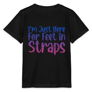 Je suis juste là pour les pieds dans les sangles 3 - T-shirt bio MINI CREATOR Stanley/Stella Enfant - noir - Devant - Mikhail (115cm)