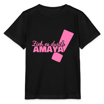 Durchhalten Amaya - Stanley/Stella Kinder T-Shirt MINI CREATOR  - Schwarz - Vorne - Mikhail (115cm)