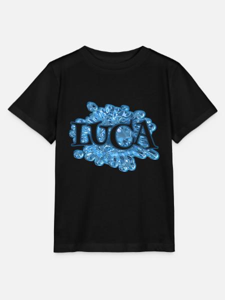Wassertropfen für Luca Luca Name - Stanley/Stella Kinder T-Shirt MINI CREATOR - Schwarz