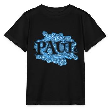 Wassertropfen Name Paul - Stanley/Stella Kinder T-Shirt MINI CREATOR  - Schwarz - Vorne - Mikhail (115cm)