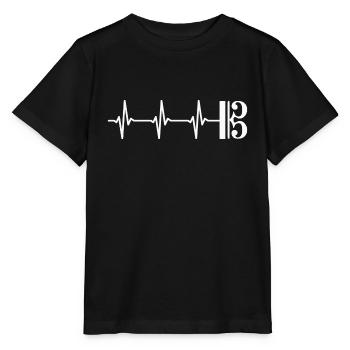 Clé d’alto Battement de cœur Alto Alto - T-shirt bio MINI CREATOR Stanley/Stella Enfant - noir - Devant - Mikhail (115cm)