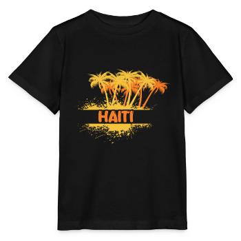 Haïti - T-shirt bio MINI CREATOR Stanley/Stella Enfant - noir - Devant - Mikhail (115cm)