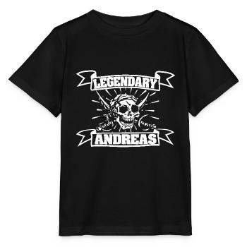 Andreas als Vorname - Stanley/Stella Kinder T-Shirt MINI CREATOR  - Schwarz - Vorne - Mikhail (115cm)