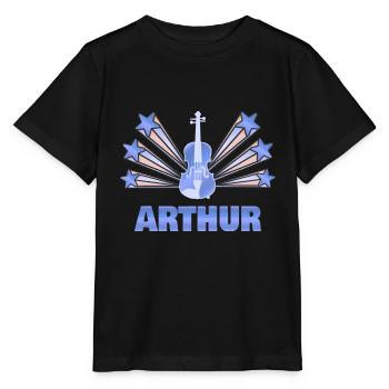 Gift for Arthur - Stanley/Stella MINI CREATOR Kids’ T-Shirt - black - Front - Mikhail (115cm)