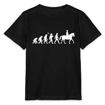 Evolution Riding - Chevaux - Dressage - T-shirt bio MINI CREATOR Stanley/Stella Enfant - noir - Devant - Mikhail (115cm)
