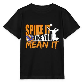 Joueur de volleyball Milieu Spiker Spike Like You Mea - T-shirt bio MINI CREATOR Stanley/Stella Enfant - noir - Devant - Mikhail (115cm)