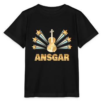 Musikinstrument Ansgar - Stanley/Stella Kinder T-Shirt MINI CREATOR  - Schwarz - Vorne - Mikhail (115cm)