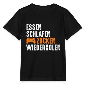 Zocker Zocken Gamer - Stanley/Stella Kinder T-Shirt MINI CREATOR  - Schwarz - Vorne - Mikhail (115cm)