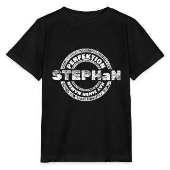 Cadeau pour Stephan - T-shirt bio MINI CREATOR Stanley/Stella Enfant - noir - Devant - Mikhail (115cm)